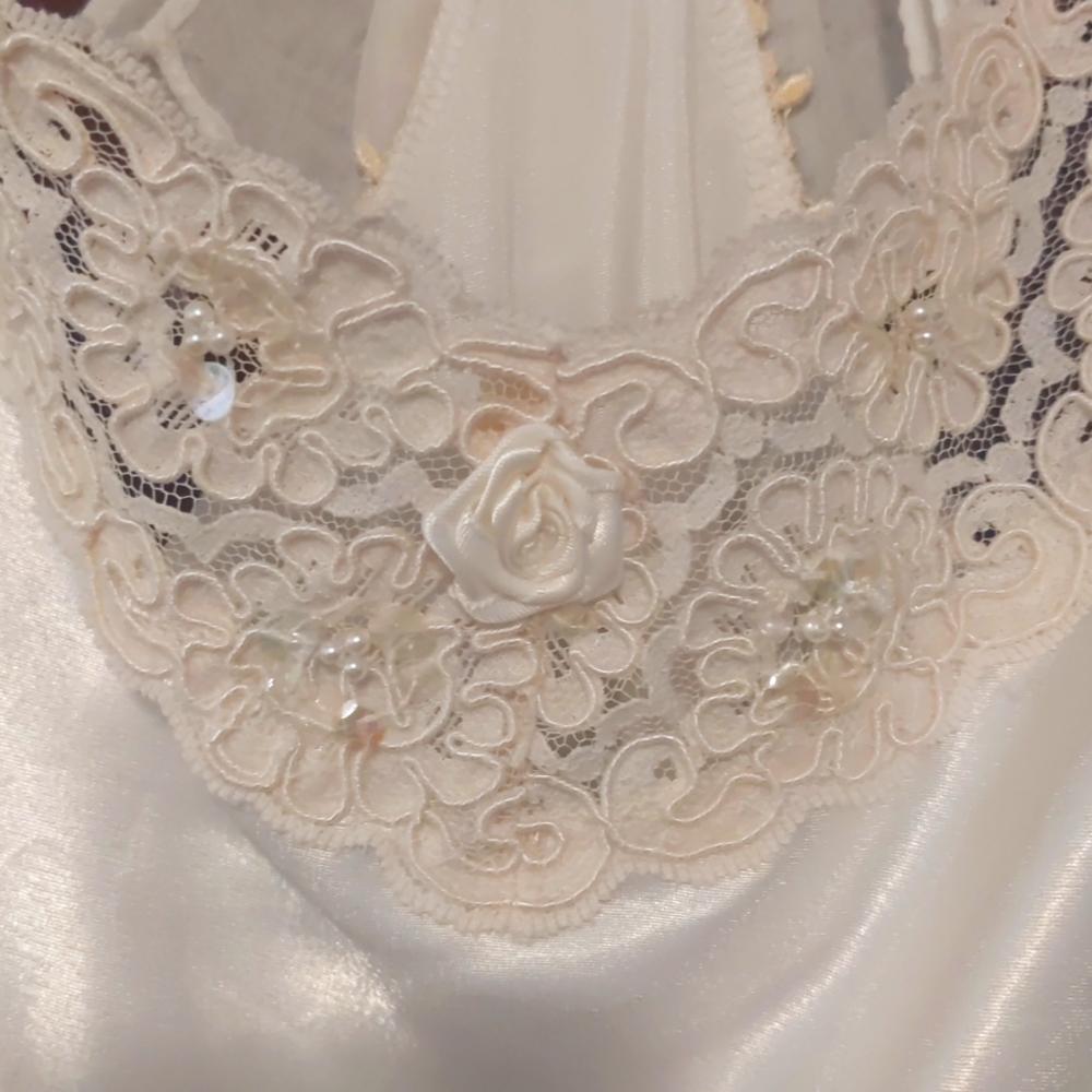 Honeymoon Beautiful Lace Baby Doll, Dentelle, Pearls, Dentelle, M